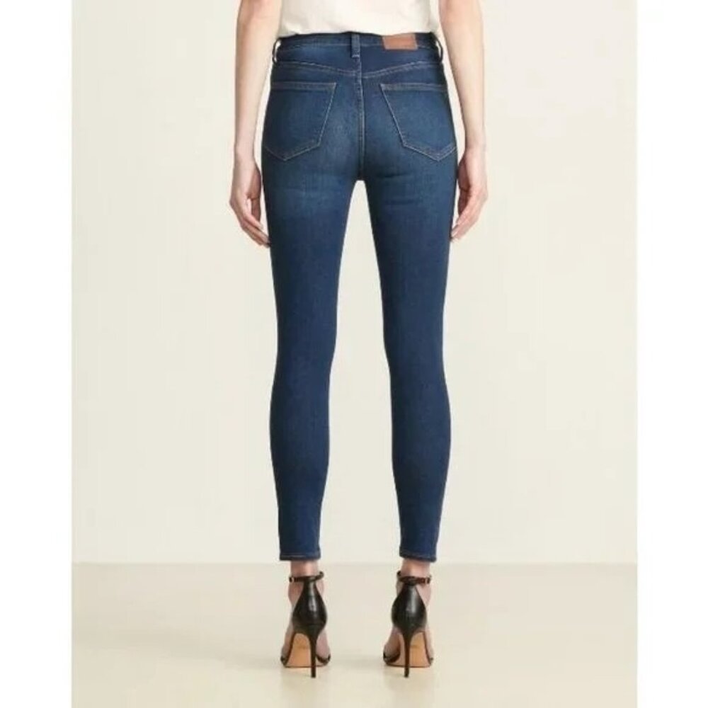 Madewell‎ 9 Mid-Rise Skinny Jeans Dark Indigo Blue Denim Size 28 v1